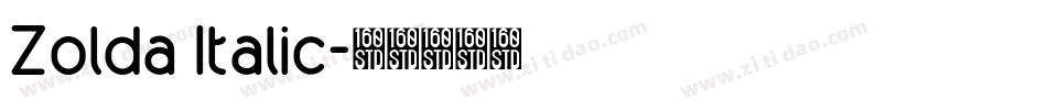 Zolda Italic字体转换